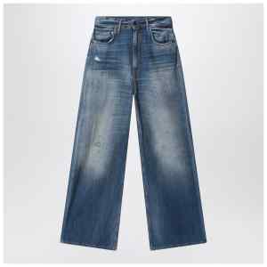 Acne Studios Blue jeans with a faded effect and splashes