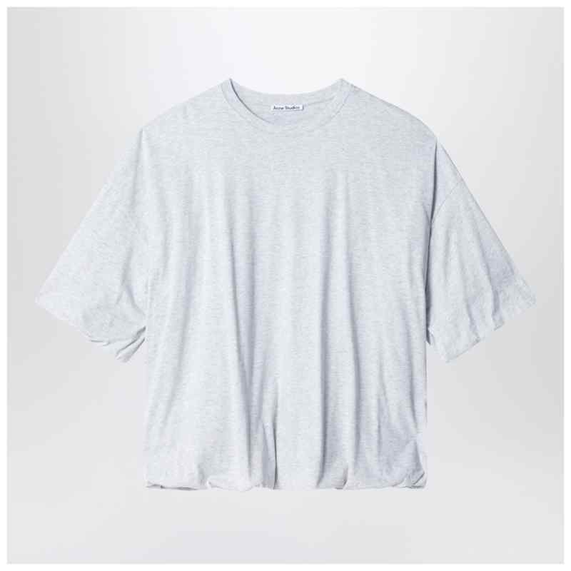 Acne Studios Gathered logo T-shirt Grey Melange, theFeinheit