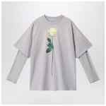 Acne Studios Light grey layered structure T-shirt