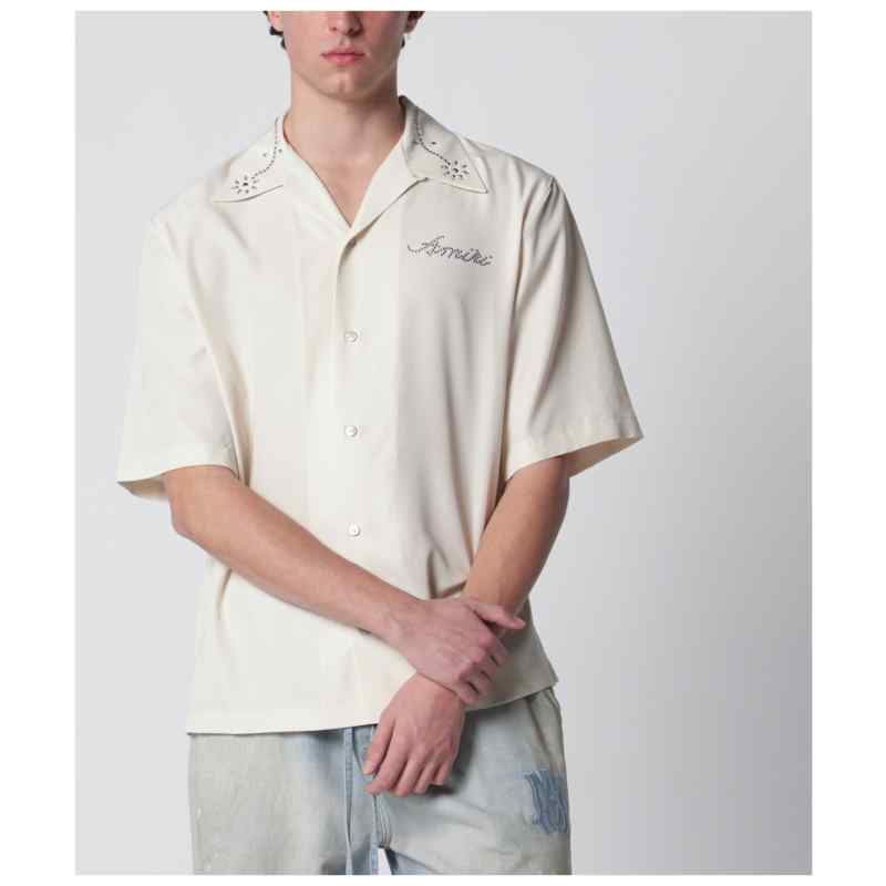 AMIRI Ivory shirt with stud embroidery, theFeinheit
