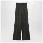 Max Mara Moss green wide-leg wool trousers