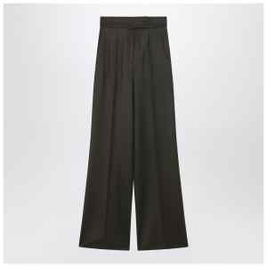 Max Mara Moss green wide-leg wool trousers
