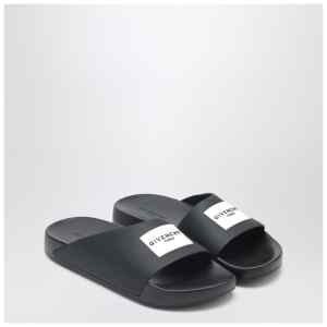 Givenchy Label flat mules in black rubber