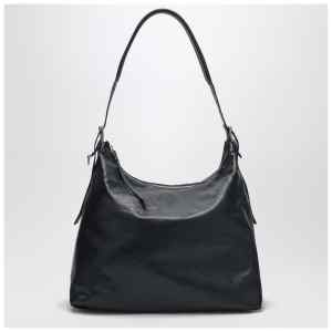 LEMAIRE Navy blue leather belted hobo bag
