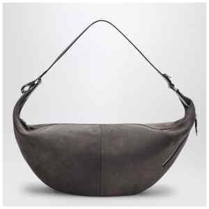 LEMAIRE Greige Quiver Clip suede bag