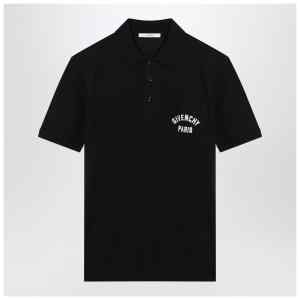 Givenchy Dark blue polo shirt with logo embroidery