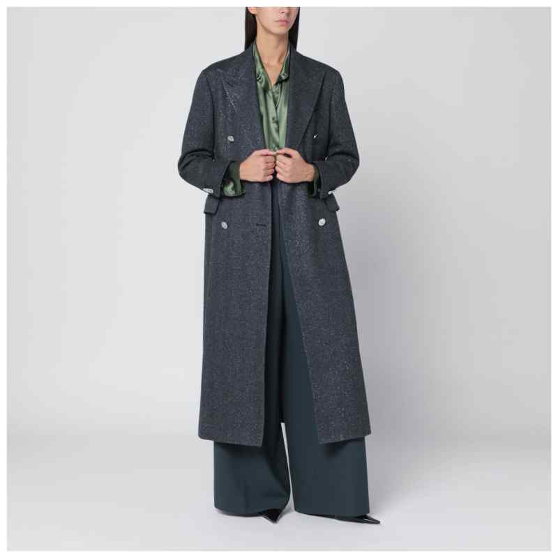 Tagliatore Black houndstooth double-breasted coat Tagliatore Black houndstooth double-breasted coat, theFeinheit