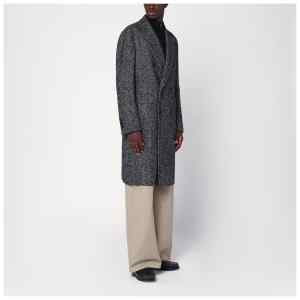 Tagliatore Black/beige houndstooth double-breasted coat