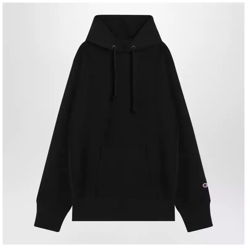 Champion Black cotton hoodie