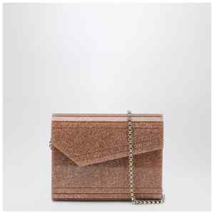 Jimmy Choo Candy clutch in pink glitter acrylic fabric