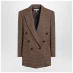 Chloé Brown/black houndstooth double-breasted jacket