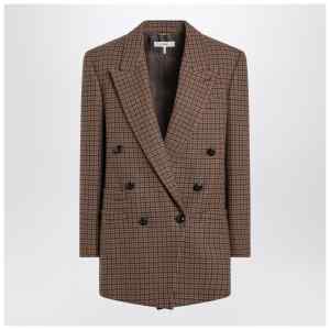 Chloé Brown/black houndstooth double-breasted jacket