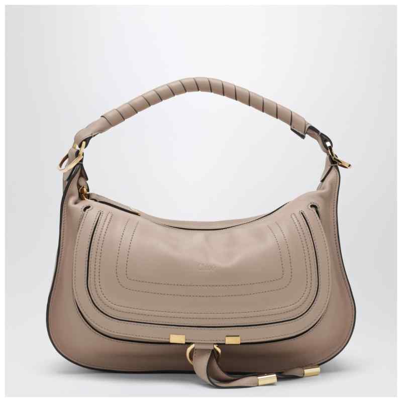 Chlo&eacute; Small Marcie Wood Smoke leather bag, theFeinheit