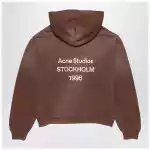 Acne Studios Logo hooded sweater chocolate