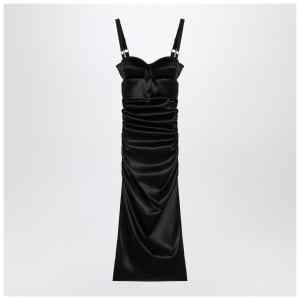 Dolce&Gabbana Draped black dress with bra detail