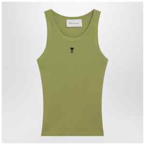 Ami Paris Ami De Coeur matcha green tank top