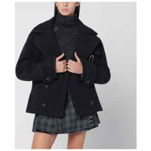 Durazzi Milano Dark grey mélange wool coat