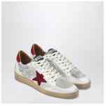 Golden Goose Ball Star silver/red sneakers