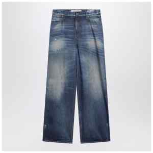 Golden Goose Wide-leg blue denim trousers