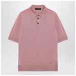 Dolce&Gabbana Pink silk polo shirt