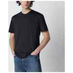 ZEGNA Navy blue T-shirt with embroidered logo