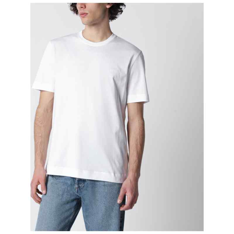 ZEGNA White T-shirt with embroidered logo, theFeinheit