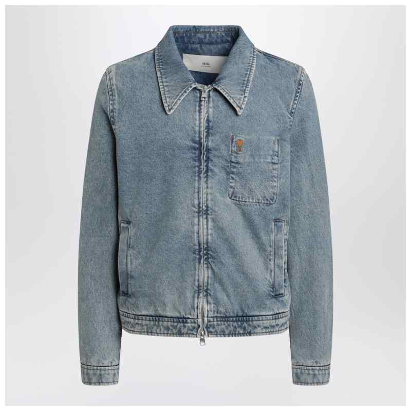 Ami Paris Denim zip-up Ami De Coeur jacket Ami Paris Denim zip-up Ami De Coeur jacket, theFeinheit