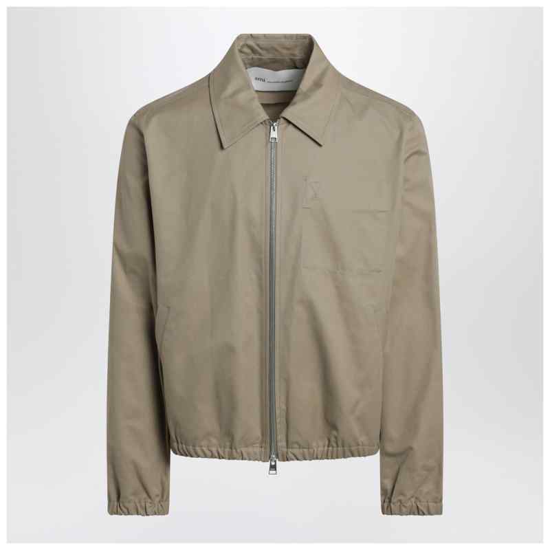 Ami Paris Beige Ami De Coeur zip-up jacket Ami Paris Beige Ami De Coeur zip-up jacket, theFeinheit