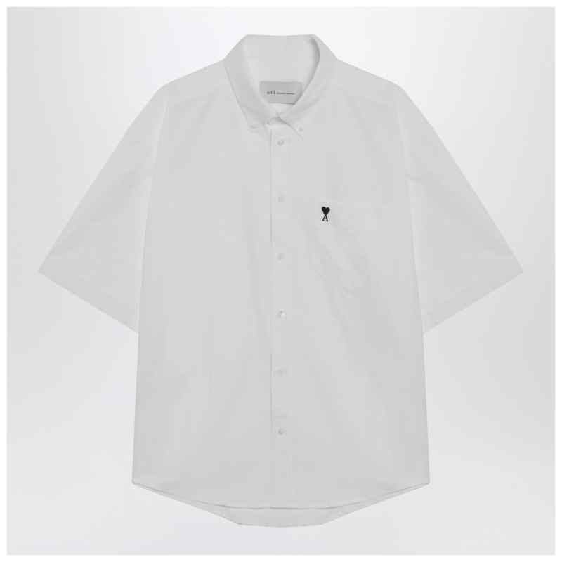 Ami Paris White Ami De Coeur boxy shirt, theFeinheit