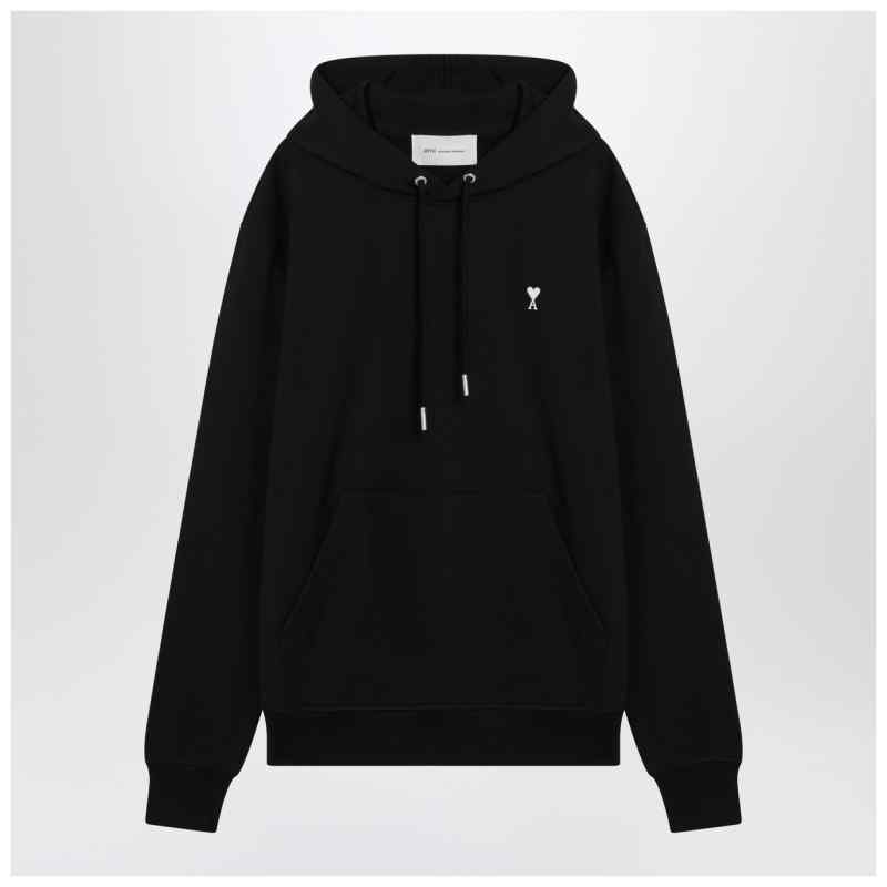 Ami Paris Black Ami De Coeur hooded sweatshirt, theFeinheit
