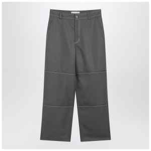 Ami Paris Grey wool canvas workwear trousers