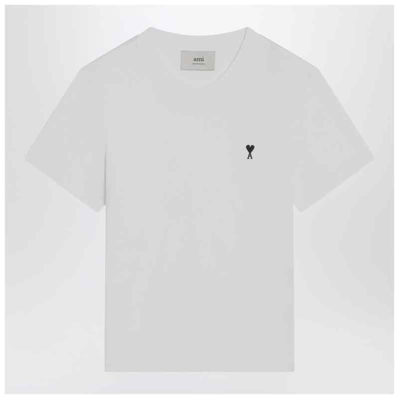 Ami Paris T-shirt Ami De Coeur white in cotton, theFeinheit