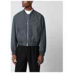 Jil Sander Grey cotton zip-up bomber jacket