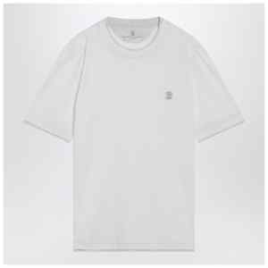 Brunello Cucinelli White T-shirt with faux layering effect