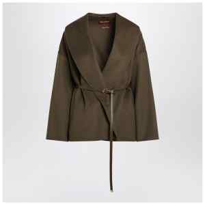 Max Mara Studio Khaki green wrap coat