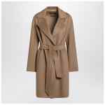 Max Mara Studio Camel wrap coat in cashmere and wool