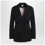 Max Mara Blue double-breasted wool jacket