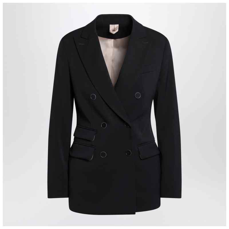 Max Mara Blue double-breasted wool jacket, theFeinheit