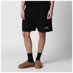 Represent Black cotton shorts with logo