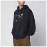 Off-White™ Washed black Cupid Arrow Skate Logo hoodie