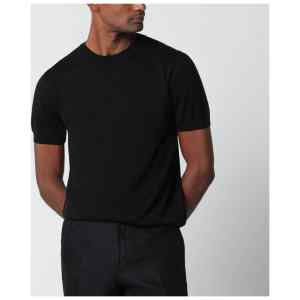 Lardini Black wool-blend knit