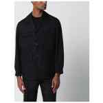Lardini Black viscose and silk-blend jacket