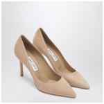 Jimmy Choo Romy 85 light beige suede pumps