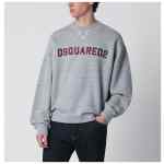 Dsquared2 Grey mélange sweatshirt with logo embroidery