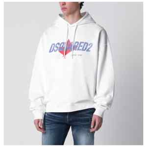 Dsquared2 White relaxed-fit sweatshirt with logo print