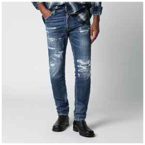 Dsquared2 Slim blue washed jeans with rips