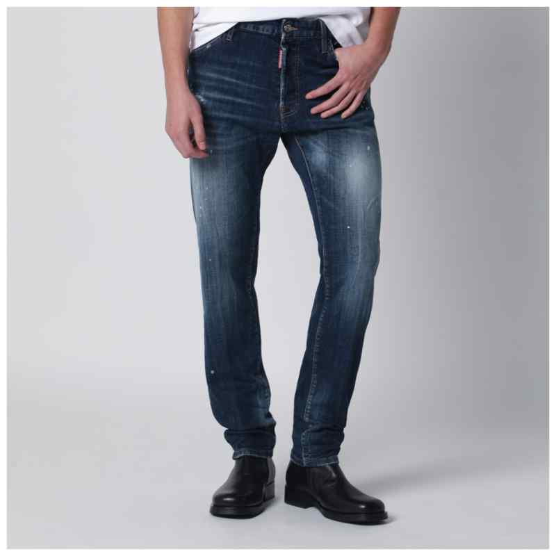 Dsquared2 Washed blue Teddy jeans with paint splatters, theFeinheit