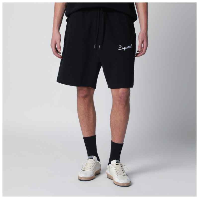 Dsquared2 Black relaxed-fit cotton shorts Dsquared2 Black relaxed-fit cotton shorts, theFeinheit