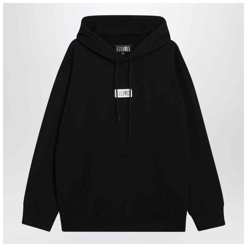 MM6 Maison Margiela Black Numeric cotton hoodie, theFeinheit
