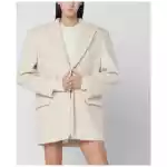 THE ANDAMANE Oversized ivory jacket in wool blend